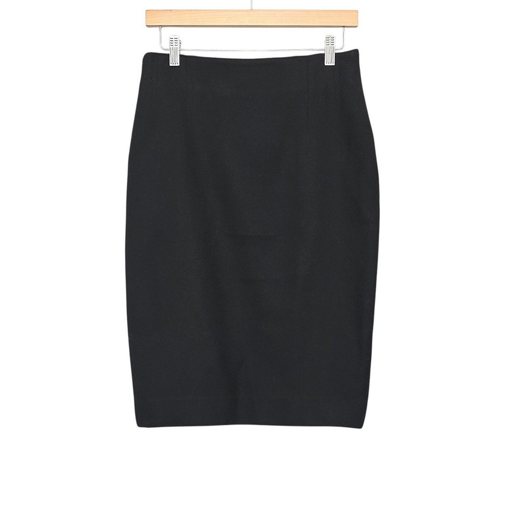 Louis Feraud Black 100% Virgin Wool Pencil Skirt Made in Germany Size US 4